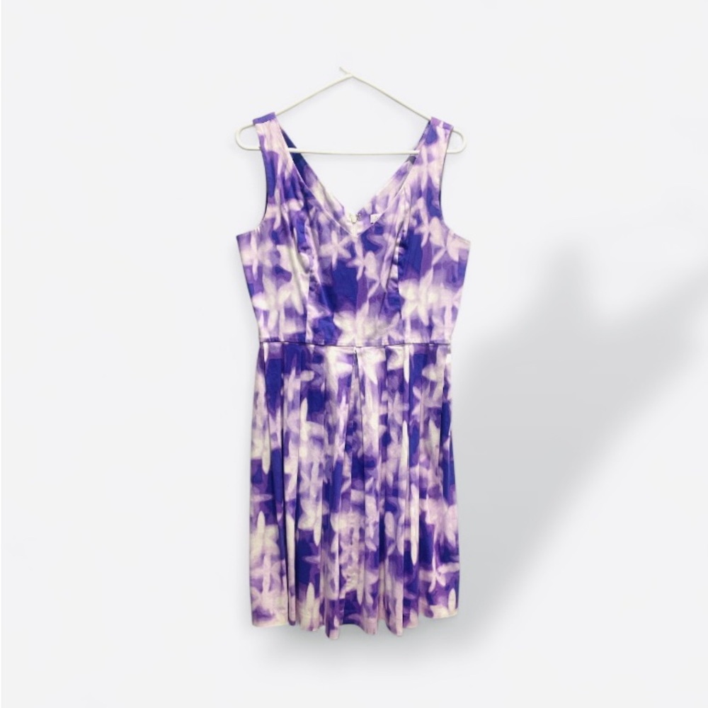 Calvin Klein Purple and White Floral Mini Dress